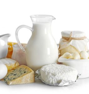 A selection of dairy products