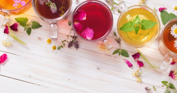 A range of herbal teas