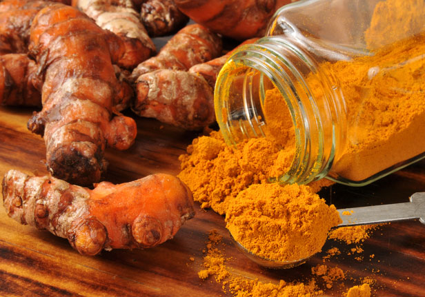 Turmeric root and powder