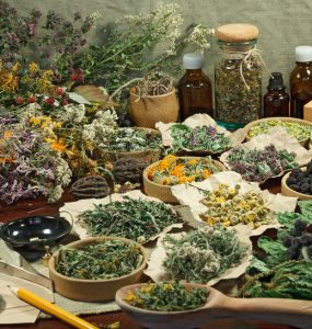 A range of herbs and spices