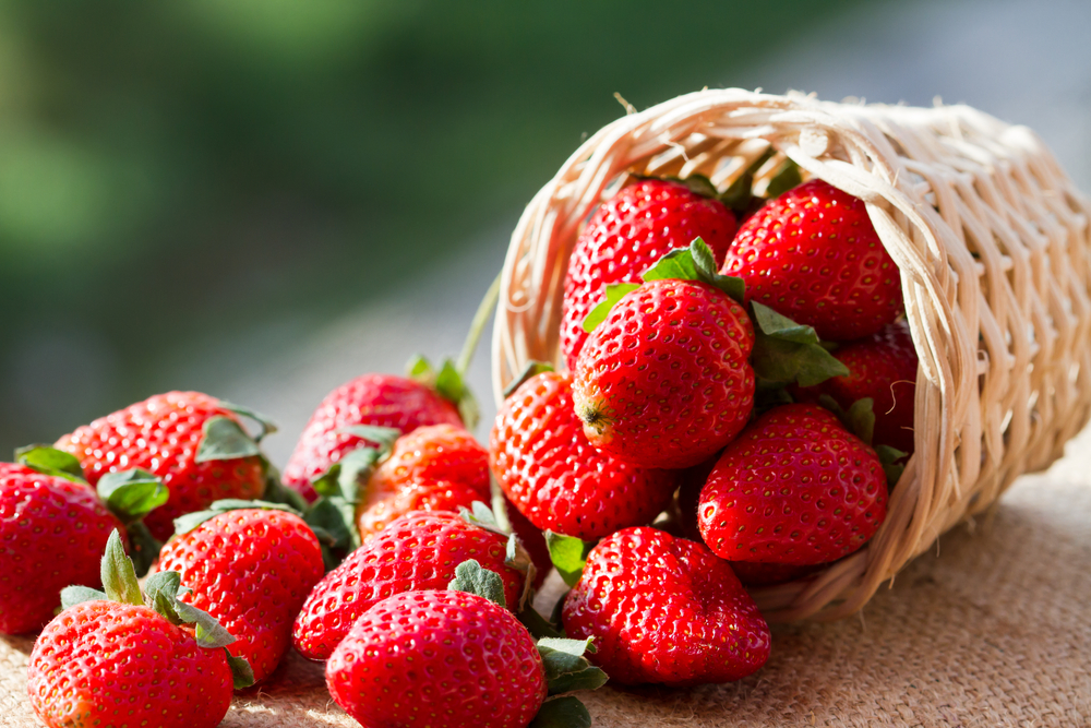A punnet of strawberries