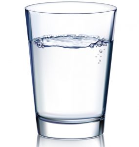 A glass of water
