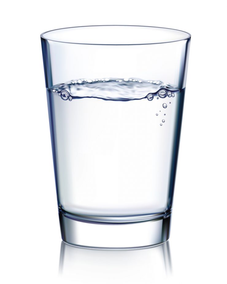 A glass of water