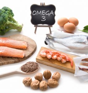 A range of foods containing Omega 3s