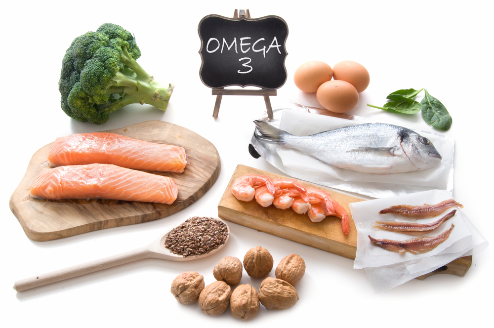 A range of foods containing Omega 3s