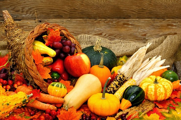 A range of vegetables providing autumn nutrition
