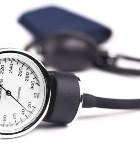 Close up of a blood pressure monitor