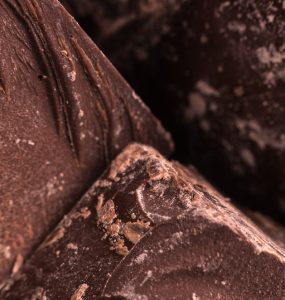 Close up of dark chocolate