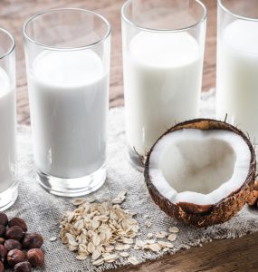 A range of different kind of milks