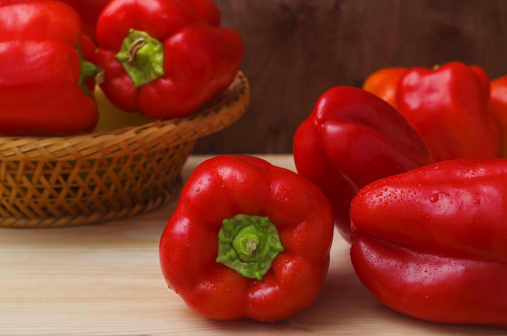 Close up of red peppers