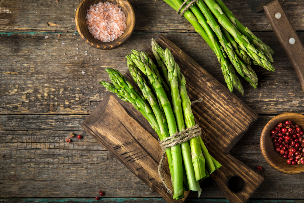 Bunches of asparagus