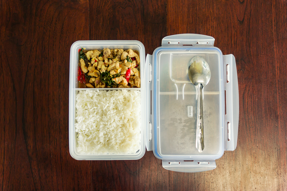 Tupperware containing leftovers