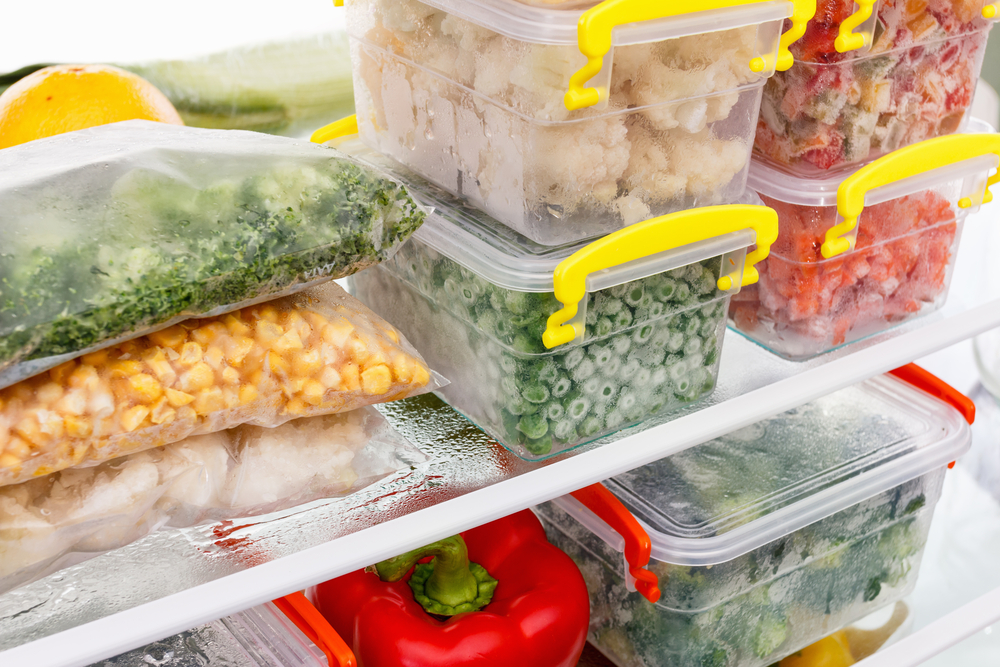 CLose up of food in freezer