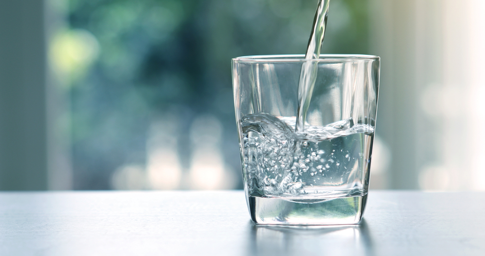 A glass of water