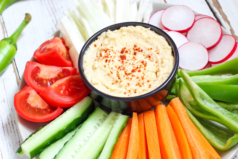 Hummus with vegetable crudites