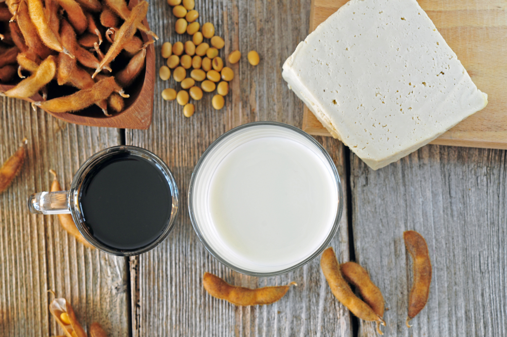 A range of soya products