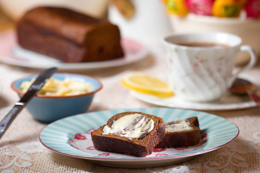 Slices of malt loaf