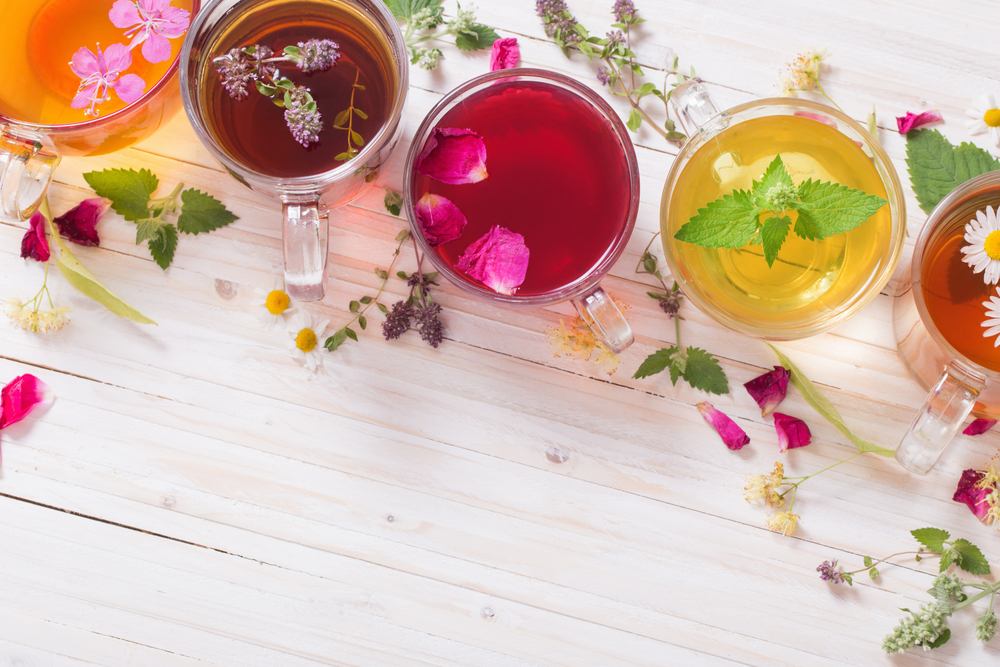 A range of herbal teas