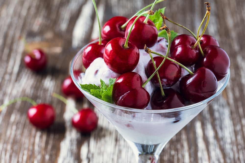 Cherry-topped cherry cream